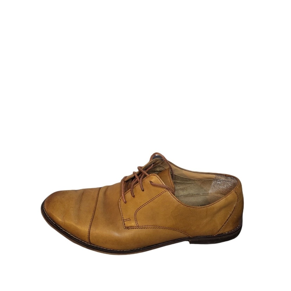 Florsheim Mens 10.5 Cognac Brown Leather Oxford Dress Shoes Formal Workwear Lace